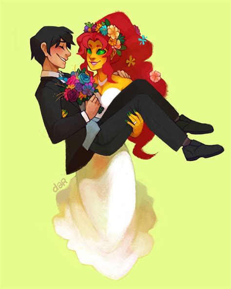 [fan Art] Nightwing And Starfires Wedding Day By Dardraws R Dccomics