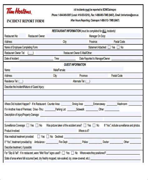 Free Incident Report Formats In Pdf Ms Word Google Docs Reportform Net