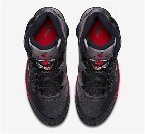 Air Jordan 5 Satin Bred Black University Red Release Date Sneaker Bar