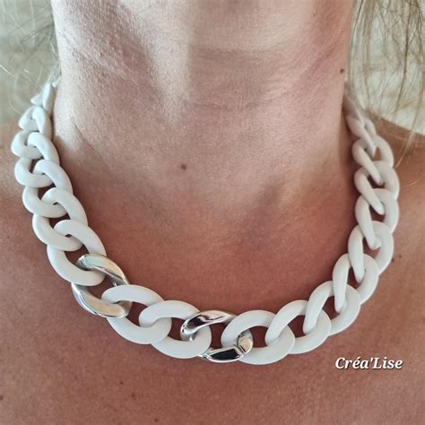 Collier Mila R Alis Avec Une Cha Ne Maille Dispo Dans Divers