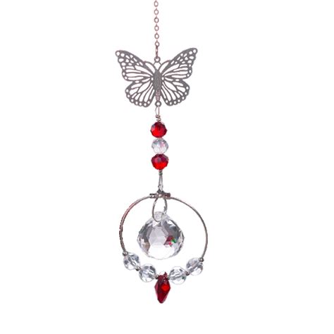 Chandelier Suncatcher Crystal Ball Prisms Pendant Buttrfly Window