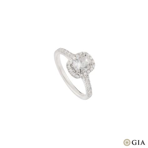 White Gold Cushion Cut Diamond Ring 1.00ct F/VS1 | Rich Diamonds