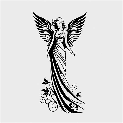 Premium Vector | Vector angel holiday silhouette