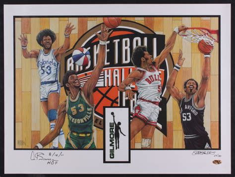 Artis Gilmore Signed LE Basketball Hall of Fame 18x24 Poster Inscribed ...