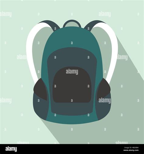 Touristic Backpack Flat Icon Stock Vector Image Art Alamy