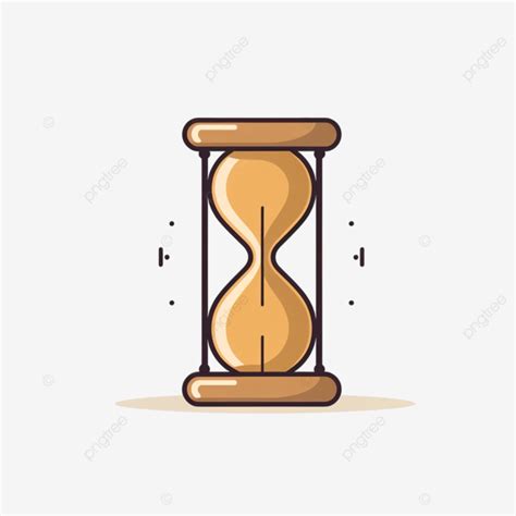 Sand Clock Illustration In Minimal Style Time Sand Clock PNG