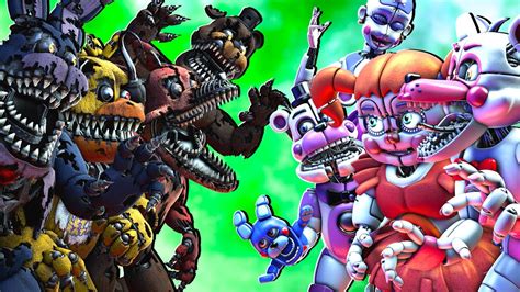 Sfm Fnaf Funtime Animatronics Vs Nightmare Vr Youtube