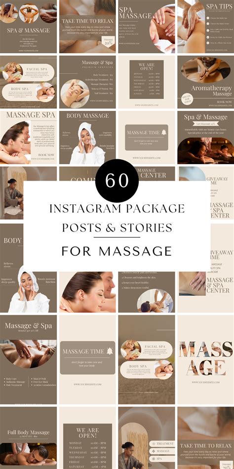 Massage Instagram Templates Beauty Business Esthetician Feed Boho