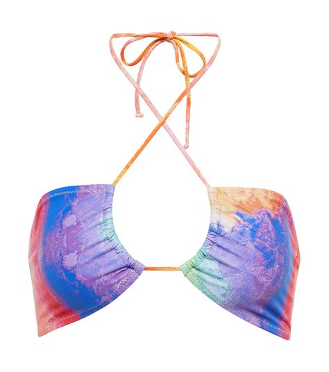 Reina Olga Printed Cutout Bikini Top Reina Olga