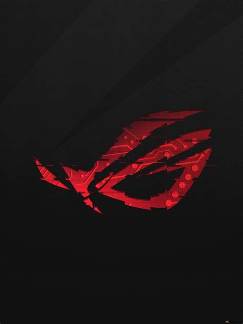 Asus Rog Republic Of Gamers Logotipo Rog Dark Glitchy Tech K