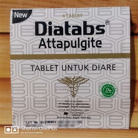 Jual New Diatabs 1 Strip 4 Tablet Attapulgite Diatab Tablet Untuk