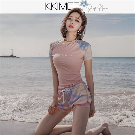 KKimeeSF 透氣 短褲水母衣 比基尼 短袖 沖浪 滑水 浮潛 BIKINI 遊泳衣 蝦皮購物
