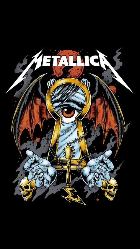 Quick phone wallpaper from recent poster. : r/Metallica