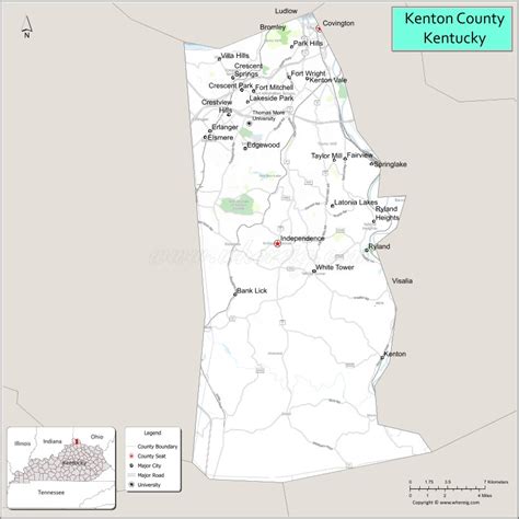 A Map Of Kendon County Kentucky