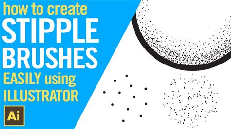 How To Create Stipple Brushes Easily In Illustrator 2 Easy Methods Youtube