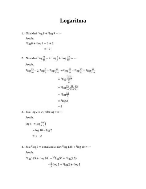 Pdf Logaritma And Eksponen Dokumen Tips