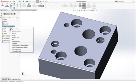 SolidWorks Materiales Personalizados