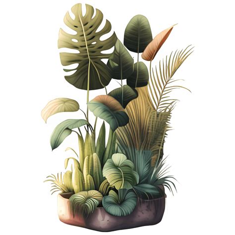 Home Jungle Boho Plants Set Creative Fabrica