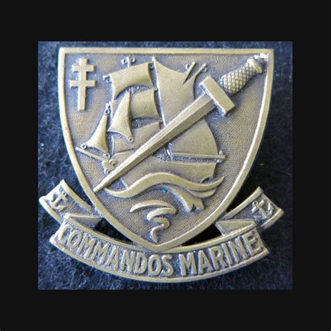 Insigne B Ret Commandos Marine Drago Brick Dague Croix De Lorraine