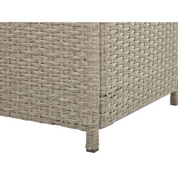 Skrzynia ogrodowa rattanowa 126 x 46 cm beżowa MODENA 4251682243407