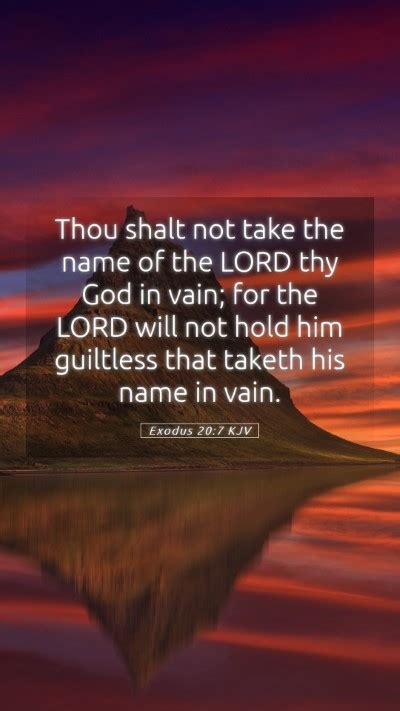 Exodus Kjv Mobile Phone Wallpaper Thou Shalt Not Take The Name