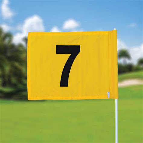 Golf flag, numbered, yellow - GolfFlags GbR