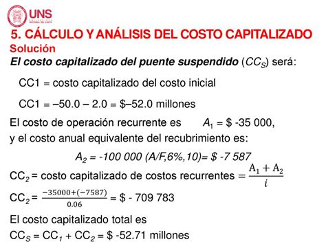 ANÁLISIS DEL VALOR ACTUAL NETO Y COSTO CAPITALIZADO ppt descargar