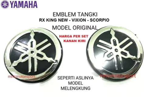 Jual EMBLEM TANGKI TENGKI RX KING SCORPIO VIXION GARPU TALA HARGA SET