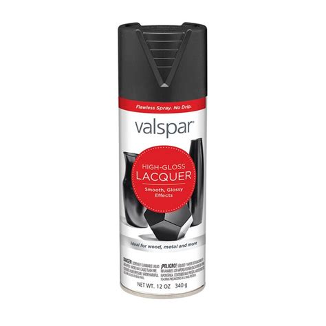 Valspar High Gloss Black Spray Paint Actual Net Contents 12 Oz At