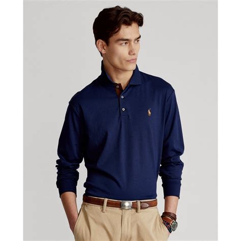 Polo Ralph Lauren Slim Fit Long Sleeve Pima Poloshirt Poloshirts From