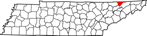 Image: Map of Tennessee highlighting Hancock County