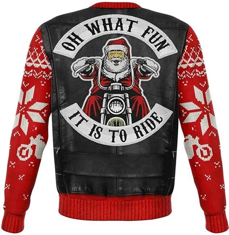 Oh What Fun Is To Ride Santa Motorcycle Ugly Xmas Sweatshirt Aop