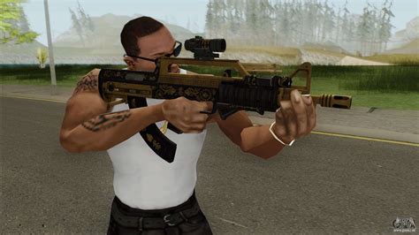 Bullpup Rifle Three Upgrade V2 Main Tint Gta V Pour Gta San Andreas