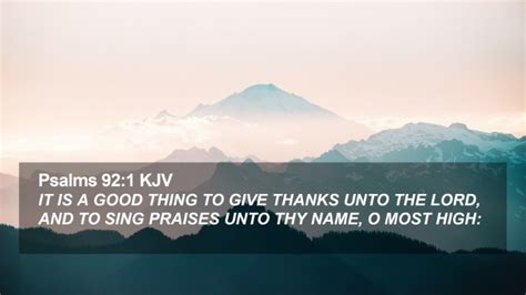 Psalms Kjv Desktop Wallpaper It Is A Good Thing To Give Thanks