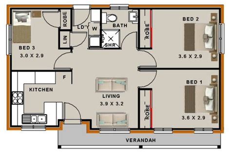 Floor Plan Low Cost Housing Floor Plan Low Budget Modern 3 Bedroom