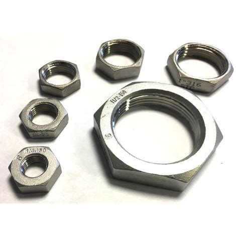 BSP 1 Inch Hexagon Lock Nut Back Nut T316 A4 Marine Grade Stainless