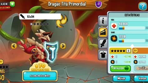 Dragon City Testando Dragão Titã Primordial nível 40 A YouTube