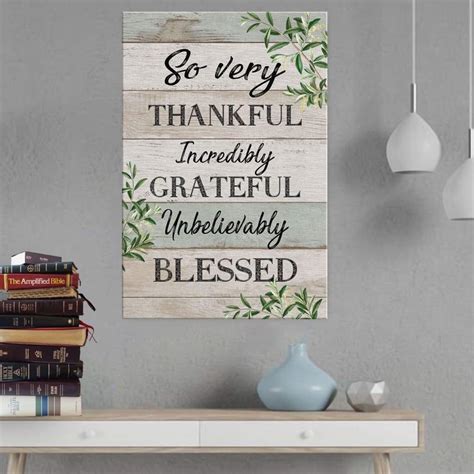 Christian Wall Art Butterfly Thankful Grateful Blessed Sign Wall Art