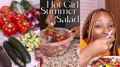 TRYING THE TIKTOK VIRAL HOT GIRL SUMMER SALAD Kennedi Leigh YouTube