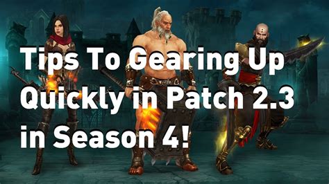 Tips To Gearing Quickly In Patch Season Youtube