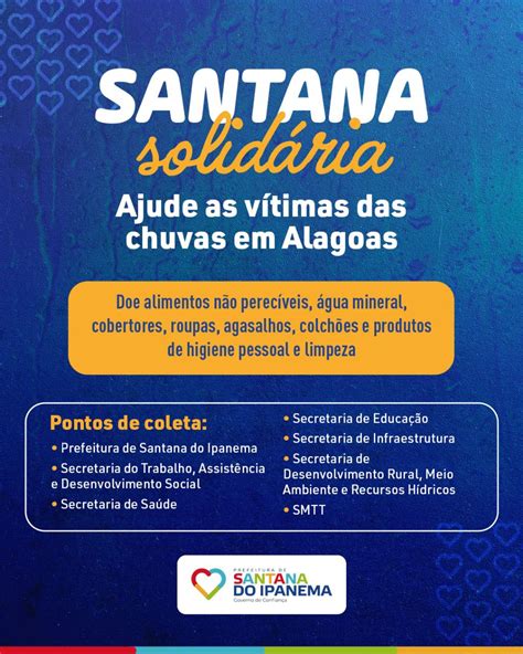 Prefeitura De Santana Lança Campanha Para Ajudar Famílias Atingidas