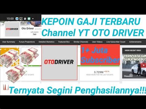 Amazing Gaji YouTube Oto Driver Terbaru Gajiyoutuberpemulaterbaru