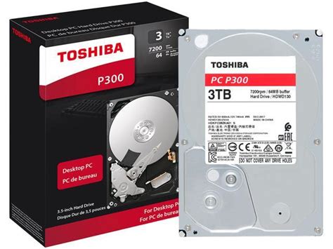 Toshiba P300 3TB Desktop PC Internal Hard Drive 7200 RPM SATA 6Gb S