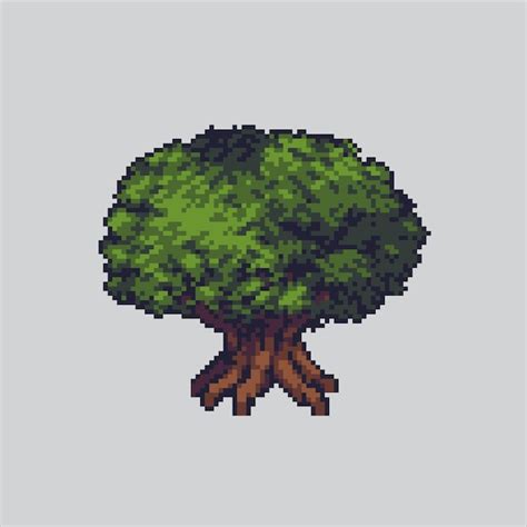 Pixel art illustration baum wald pixel bäume wälder dschungel pixels