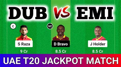 Dub Vs Emi Dream Team Dub Vs Emr Team Prediction Dubai Vs