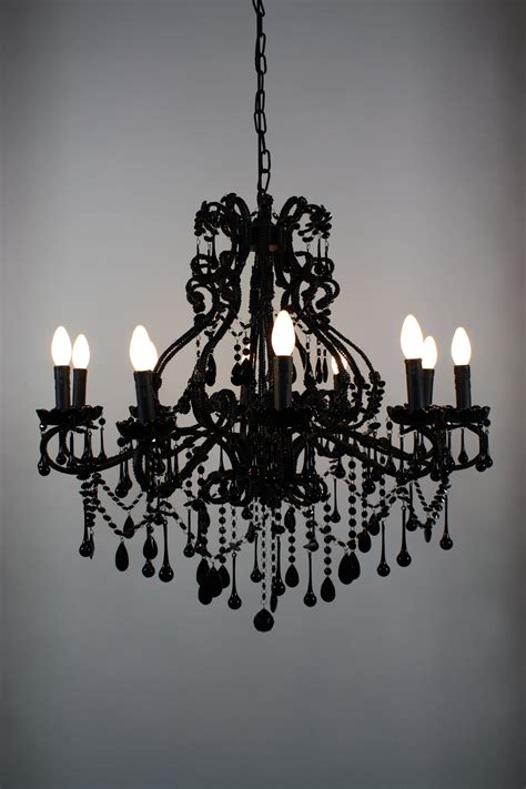 Goth Chandelier Black Vintage Chandelier Foohoo Event Furniture