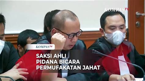 Full Penjelasan Saksi Ahli Pidana Soal Permufakatan Jahat Dalam