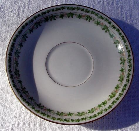 Antique 1911 Jpl France Jpouyat Limoges Porcelain Green Leaves Pattern