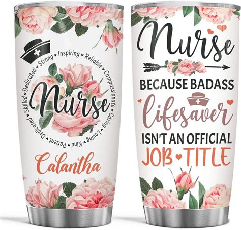 Amazon Wowcugi Personalized Nurse Tumbler Oz Oz Nursing Gifts