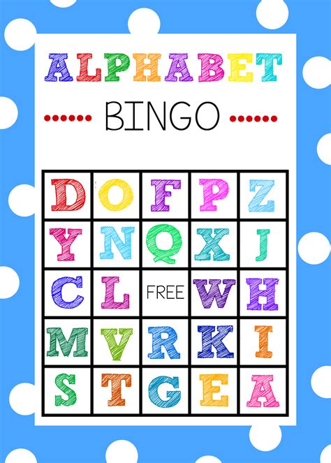 Free Printable Alphabet Bingo Game - Worksheets Library